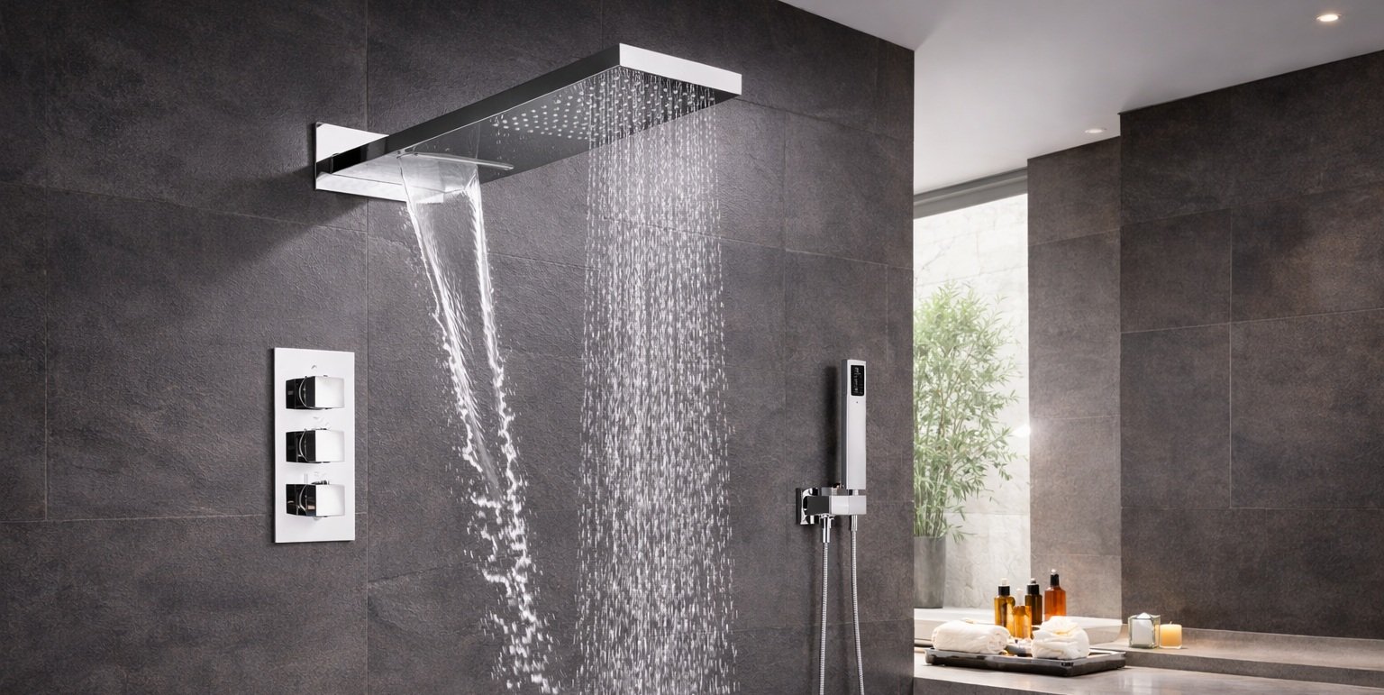 Douche thermostatique encastrée chrome Jakarta